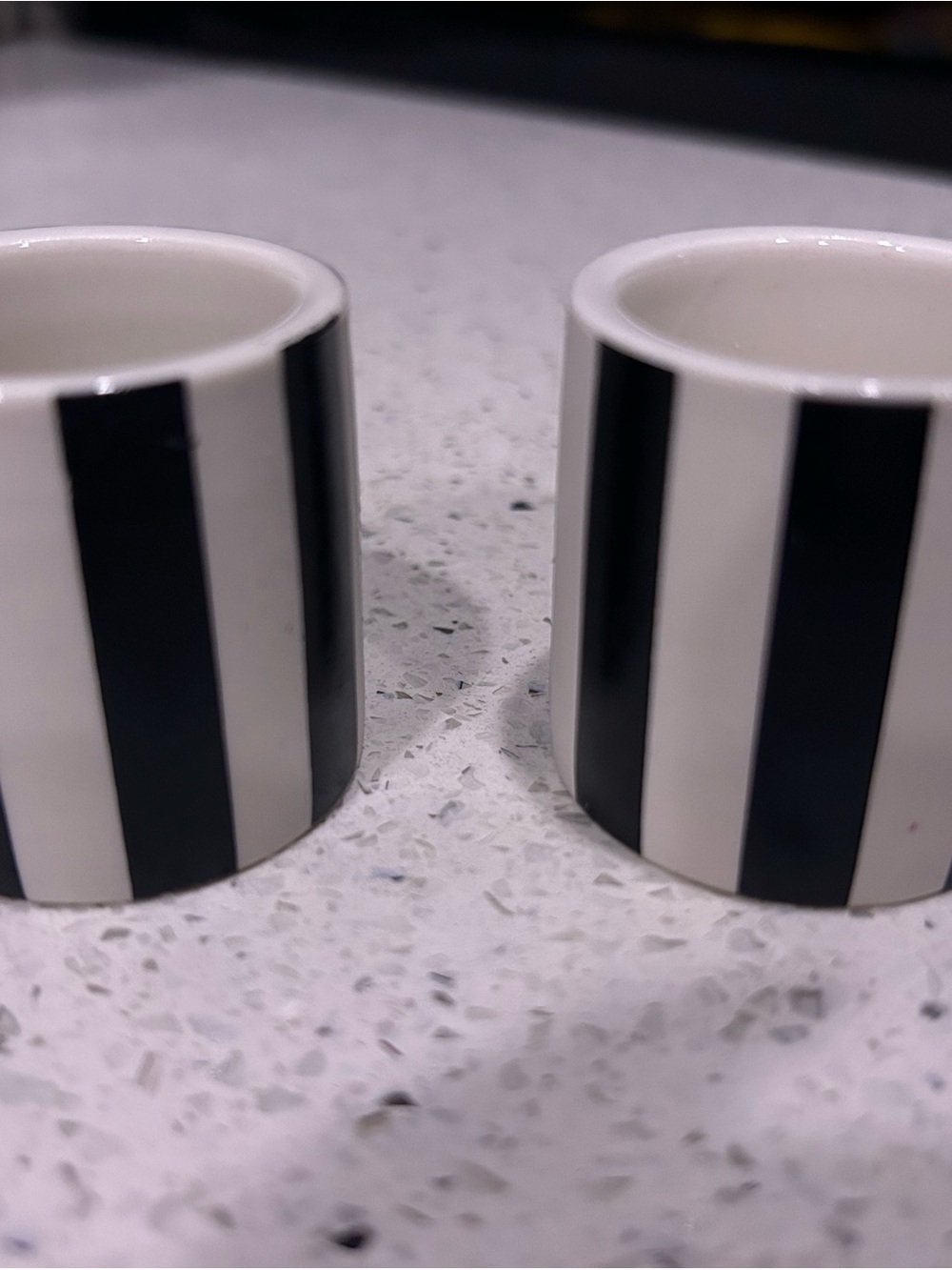 Jo Malone Black and White Striped Ceramic Spatula Holders - Set of 2